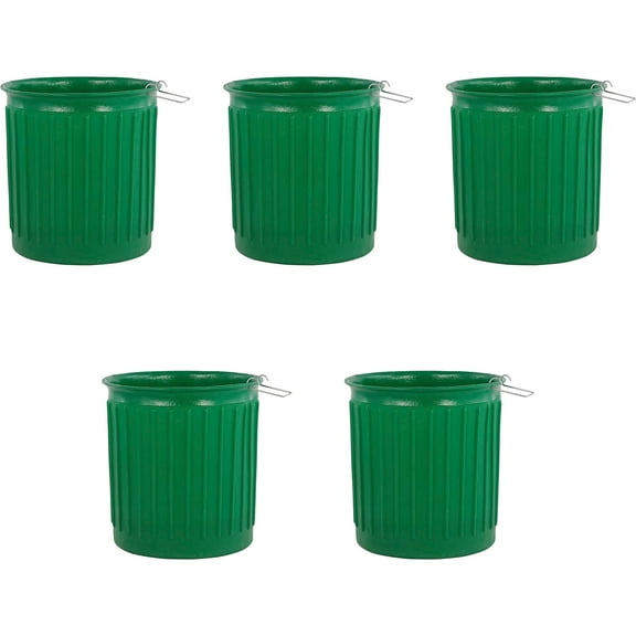 Chem-Tainer 60 Gal Carry Landscape Barrel w/Steel Top Ring, 5 Pack, Green