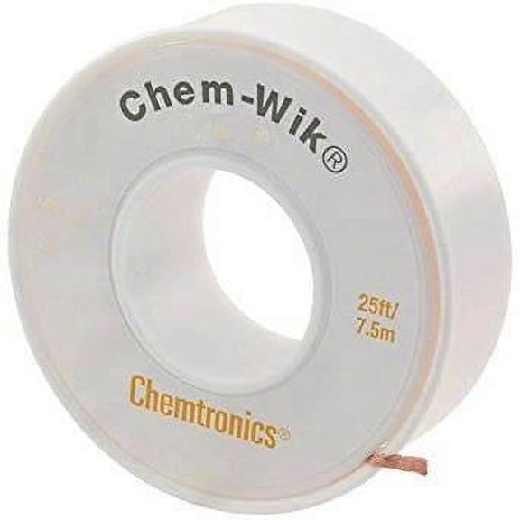 Chem-Wik 7-25L Desoldering Braid - Rosin - #3 Green x 25' - FREE SHIPPING