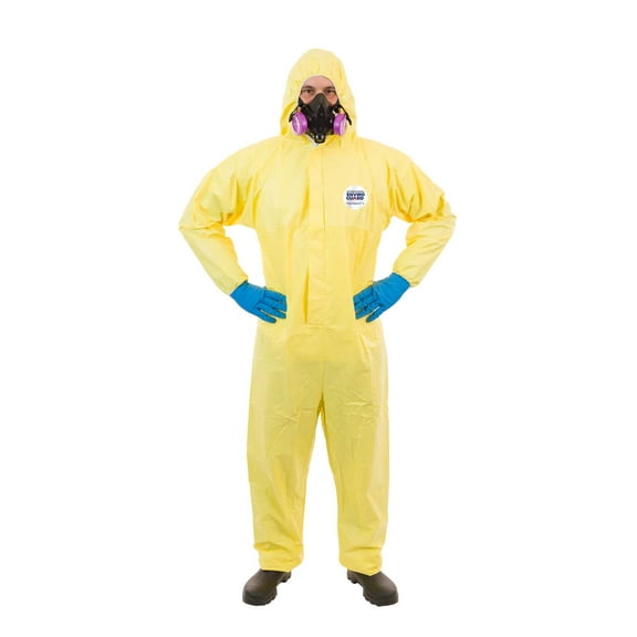 ChemSplash® 1, Chemical Splash Coverall with Attached Hood, Elastic Wrists & Ankles, Serged Seams, Elastic Back