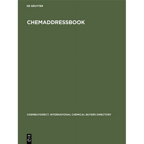 Chembuydirect. International Chemical Bu ChemADDRESSbook, Book 3, (Hardcover)