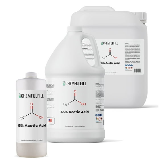 Chemfulfill Acetic Acid 45% - Concentrated 45% Ethanoic Acid (Acetic Acid) (55-Gallon Drum)