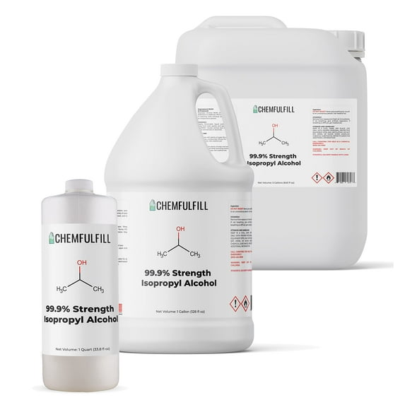 Chemfulfill Isopropyl Alcohol 99% - Highly Concentrated Isopropyl Alcohol 99.9% (Gallon (128 fl oz))