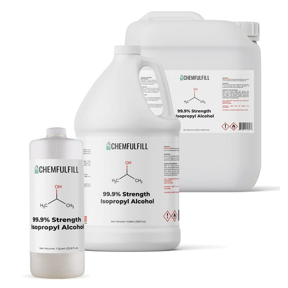 Chemfulfill Isopropyl Alcohol 99% - Highly Concentrated Isopropyl Alcohol 99.9% (Pint (16 fl oz))