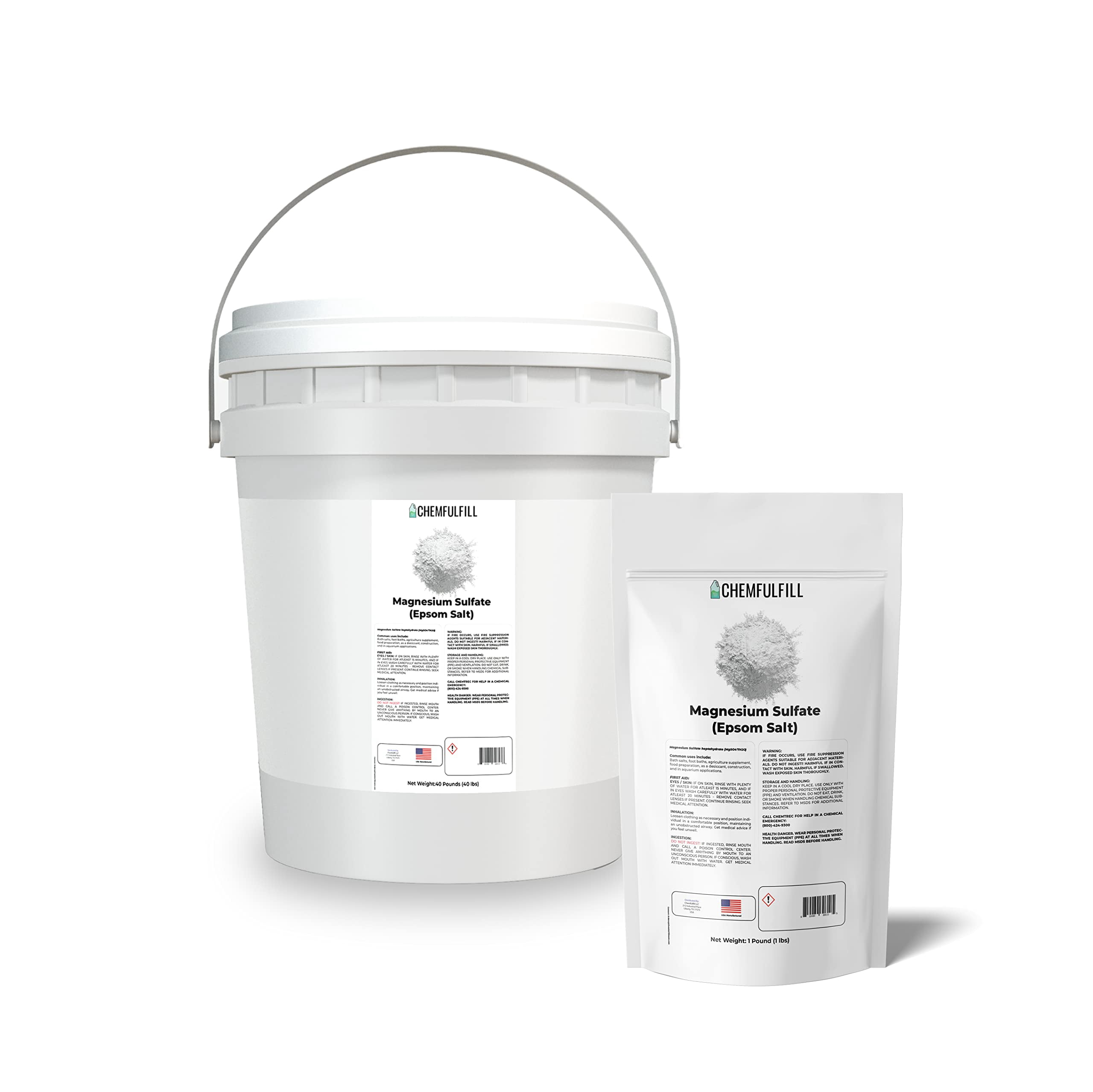 Chemfulfill Magnesium Sulfate - Epsom Salt (MagSulfate) (10 Pounds (10 lbs))