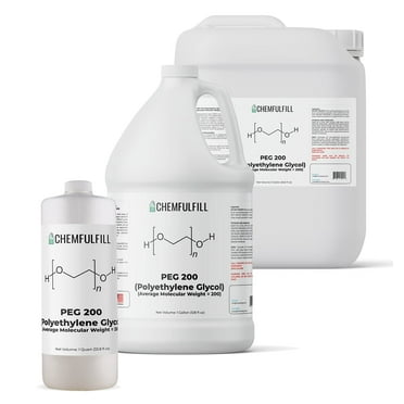 Chemfulfill PEG 200 - Polyethylene Glycol 200 (PEG200) (Half-Pint (8 fl oz))