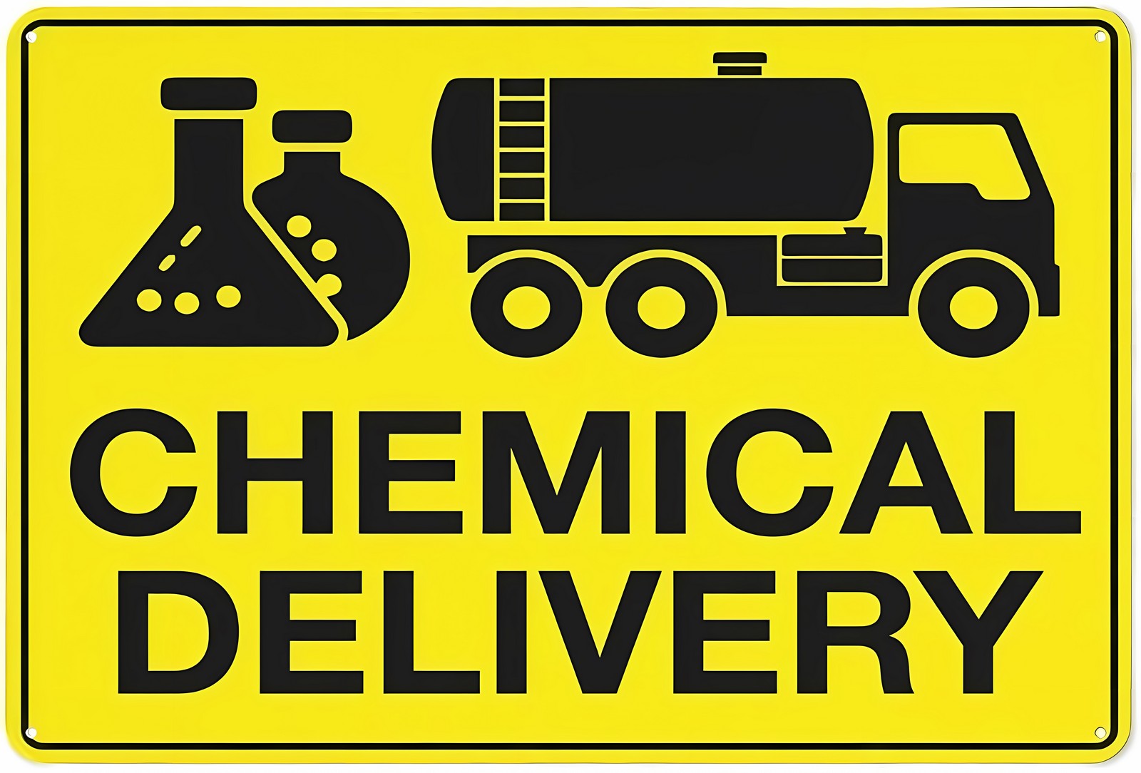 Chemical Delivery Reflective Aluminum Sign 12 x 8 Inches - UV Protected ...