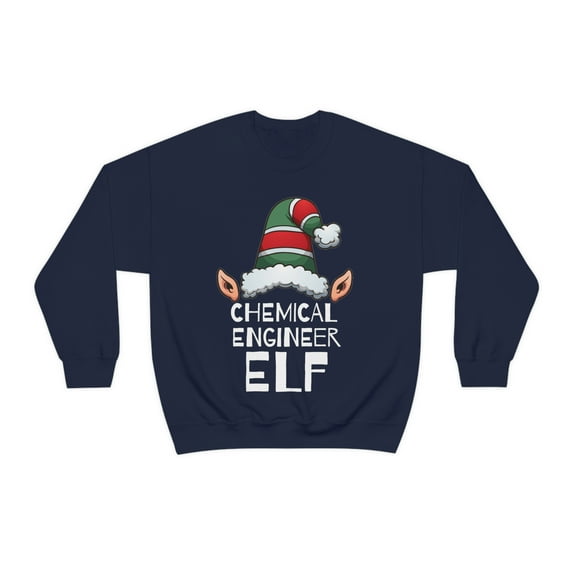 Chemical Engineer Elf Unisex Sweatshirt, S-2XL Christmas Engineering Elves