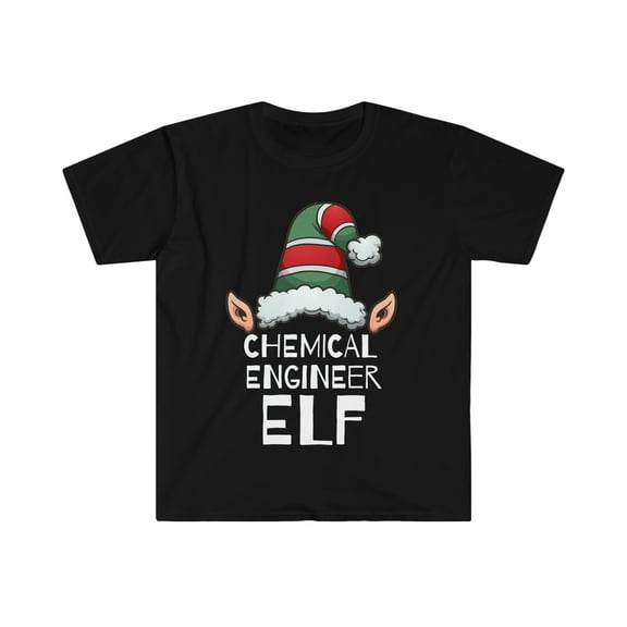 Chemical Engineer Elf Unisex T-shirt, S-3XL Christmas Engineering Elves