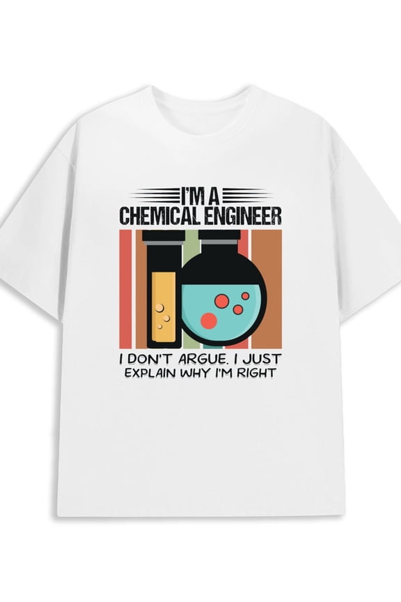 Chemical Engineer Tee 180G 100% Cotton 180G 100% Cotton mens 3xl 2025 plus size white Trendy Unisex Shirt Cotton tshirts Classic Unisex Shirt Cotton tshirts new years gifts