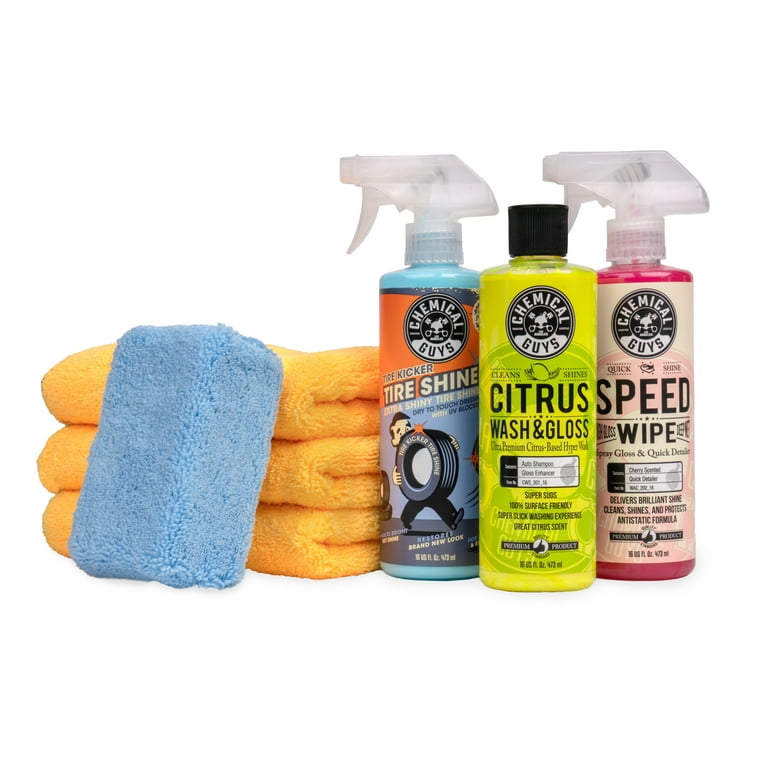 CAR GUYS Tire Shine Spray | The Perfect Shine | Durable and User Friendly  Tire Dressing | Long Lasting UV Protection | 18 Oz Kit with Applicator Pad
