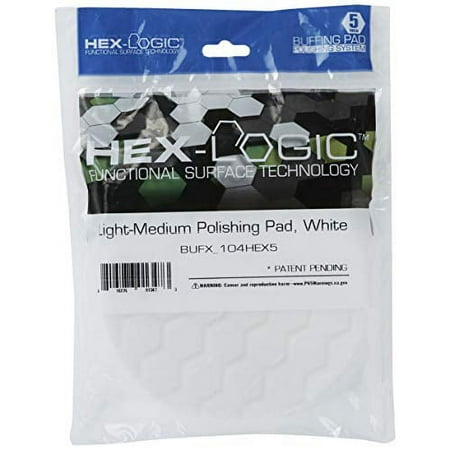 Chemical Guys BUFX_104_HEX5 Hex-Logic Light-Medium Polishing Pad, White (5.5 Inch)