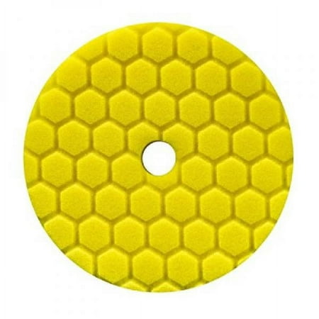 Chemical Guys BUFX111HEX6 Hex-Logic Quantum Heavy Cutting Pad (Yellow, 6.5 Inch)