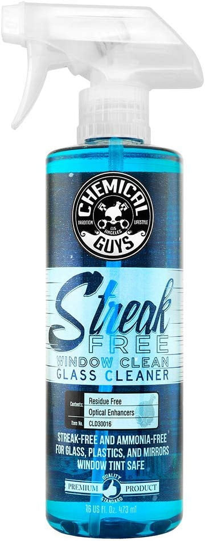  Ammonia-Free Glass Cleaner by Chemical Guys - For Glass,  Mirrors, Navigation Screens - Car, Truck, SUV and Home Use - Safe on Tinted  Windows - 16 fl oz : Automotive