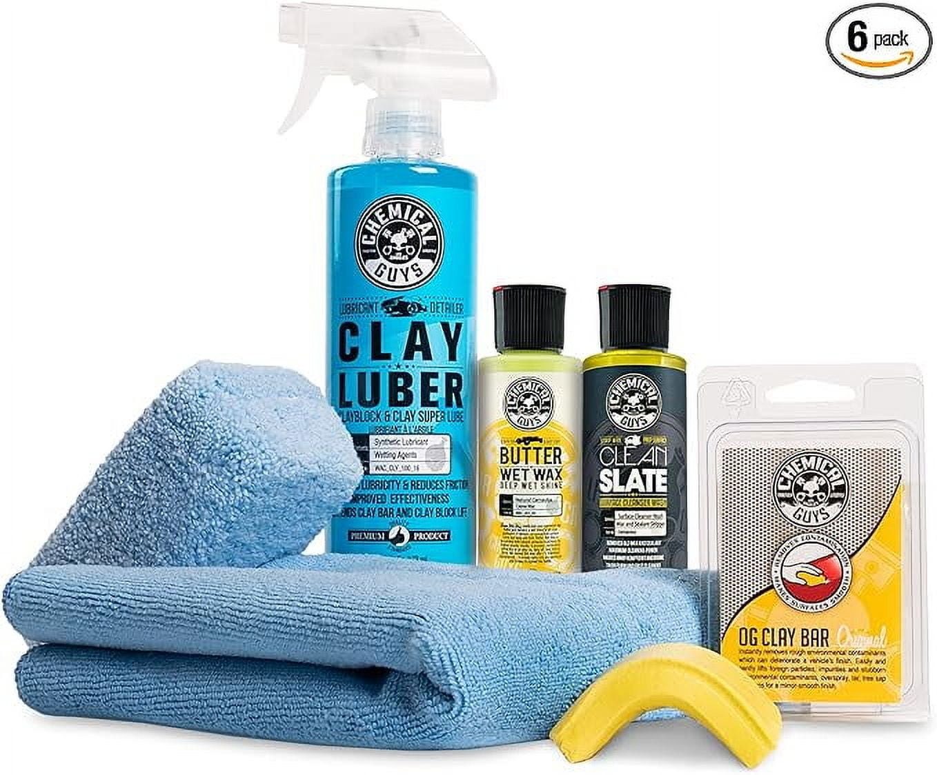 Chemical Guys CLY700 Complete Clay System with OG Clay Bar (Light/Medium Duty) (6 Items)