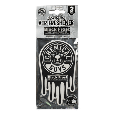 Chemical Guys Hanging Air Freshener 3-pack, Black Frost