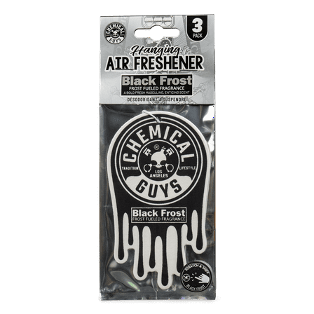 Chemical Guys Hanging Air Freshener 3-pack, Black Frost