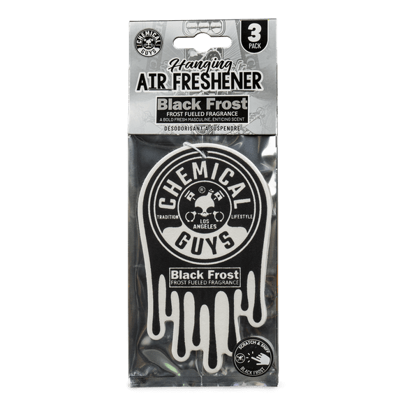 Chemical Guys Hanging Air Freshener 3-pack, Black Frost