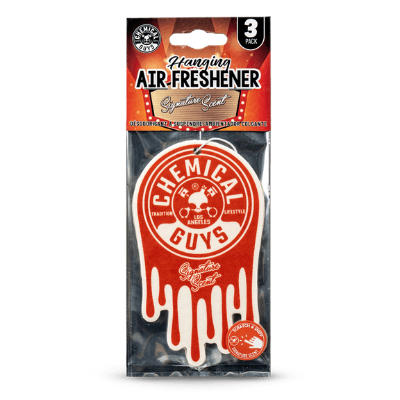 Chemical Guys Hanging Air Freshener 3-pack, Signature Scent