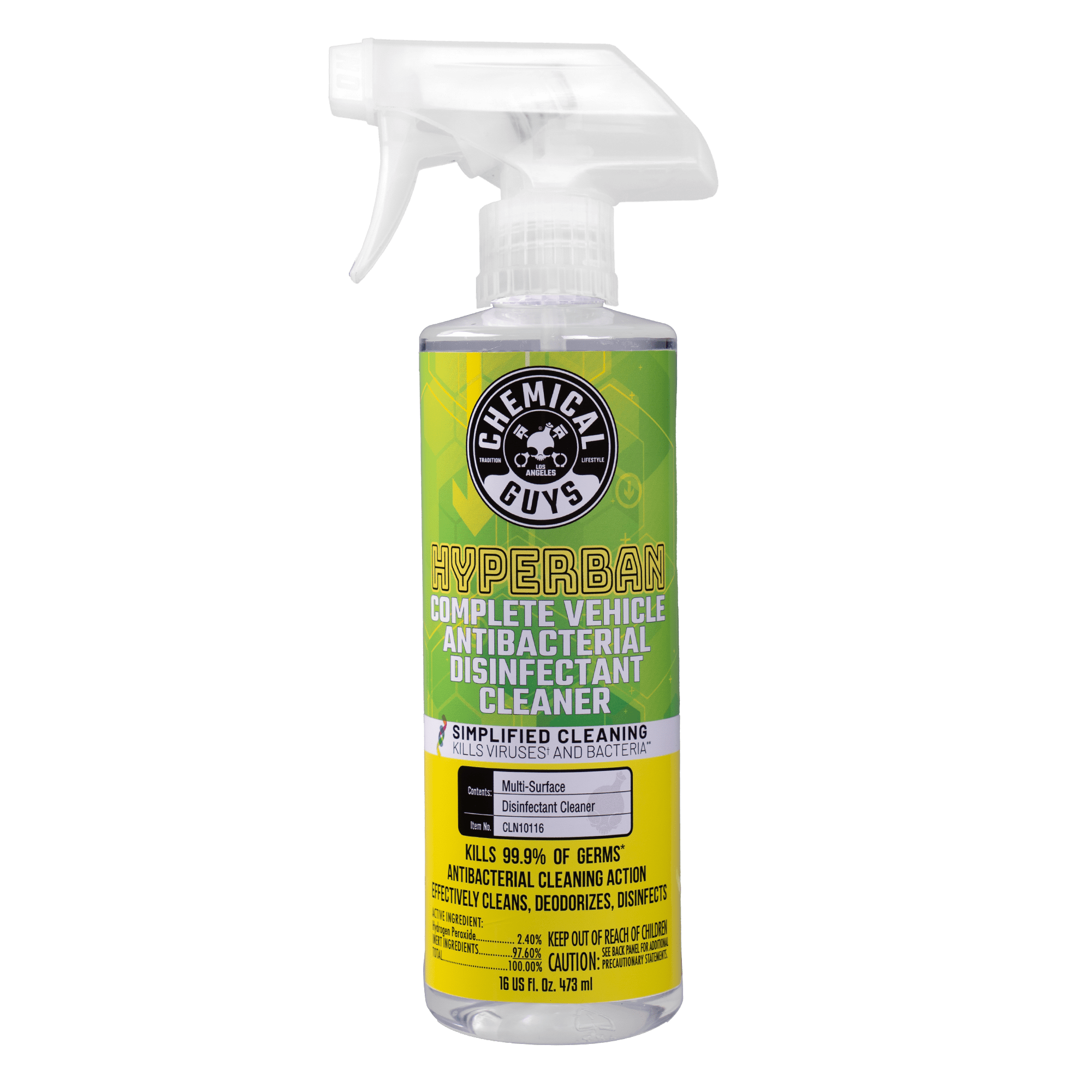 Chemical Guys HyperBan Complete Vehicle AB Disinfectant Cleaner - 16 oz.