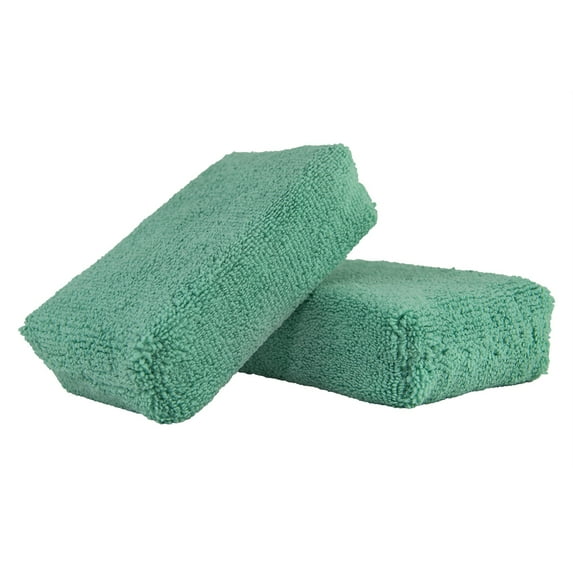 Chemical Guys MIC29802 - Workhorse Green Premium Grade Microfiber Applicator, (Exterior Paint) 5" x 3" x 1.5" (2 Pack)