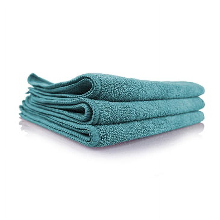 POLYTE Microfiber Cleaning Towel (16x24 in, 18 Pack, Blue,Green,Yellow)