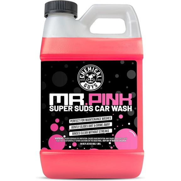 Chemical Guys Mr. Pink Car Wash Soap - 64 oz Super Suds Foaming Car Wash Soap for Cannon, Blaster, or Bucket Washing - pH Balanced, Safe on Wax, Sealant, Ceramic, and Clear Coat Finishes