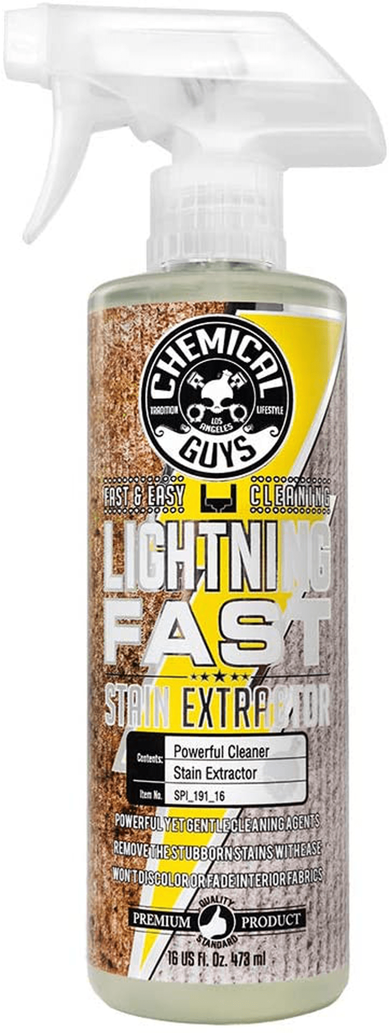Chemical Guys Lightning Stain Extractor 16oz, Carpet & Upholstery  CleanerChemical Guys Lightning Stain Extractor 16oz, Carpet & Upholstery  CleanerChemical Guys Lightning Stain Extractor 16oz