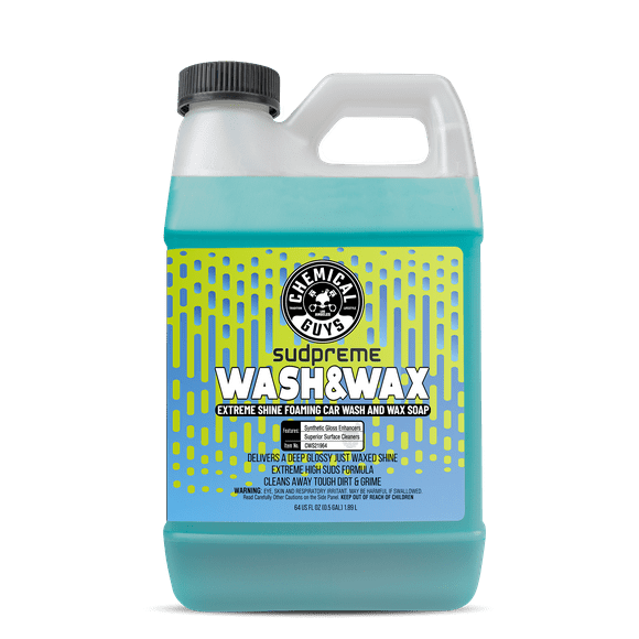 Chemical Guys Sudpreme Wash & Wax Extreme Shine Foaming Car Wash and Wax Soap, 64oz