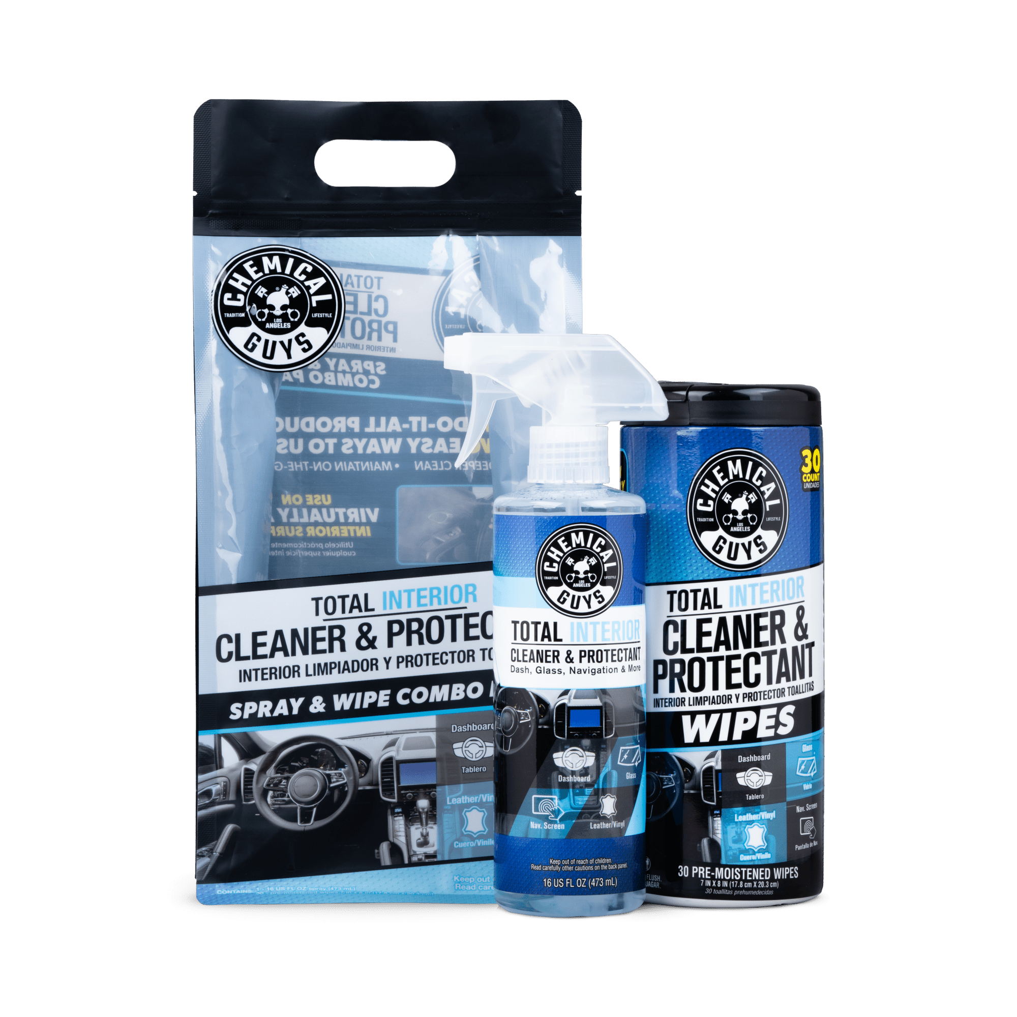 Chemical Guys TOTAL INTERIOR SPRAY & WIPE COMBO PACK