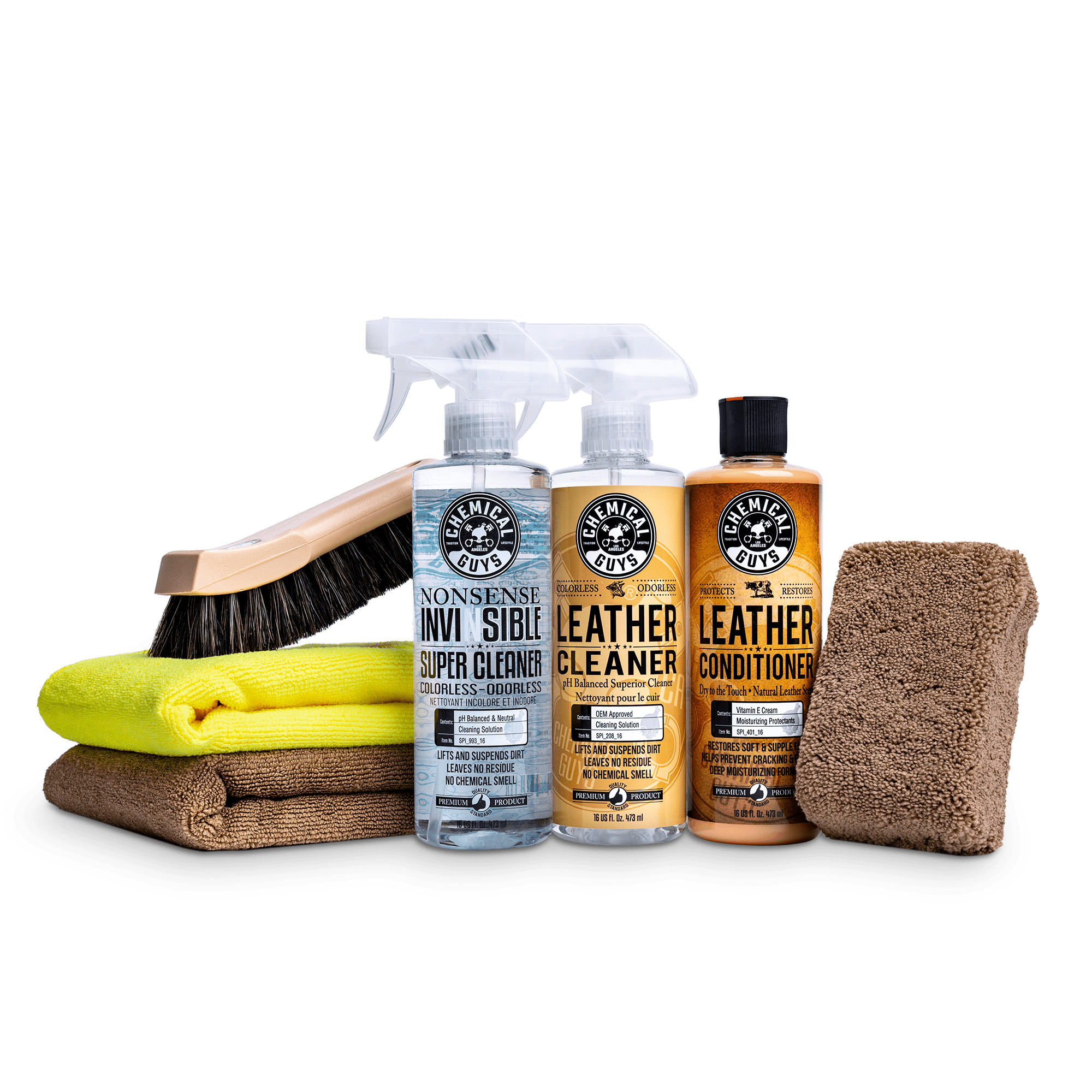 Chemical Guys Ultimate Vehicle Interior Leather Cleaning & Protection Kit  (7 Items)
