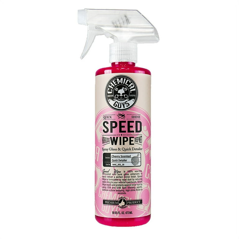 Chemical Guys WAC_202 Speed Wipe Spray Gloss & Quick Detailer, 1 Gal. with  16 oz. Spray Bottle (2 Item Bundle)