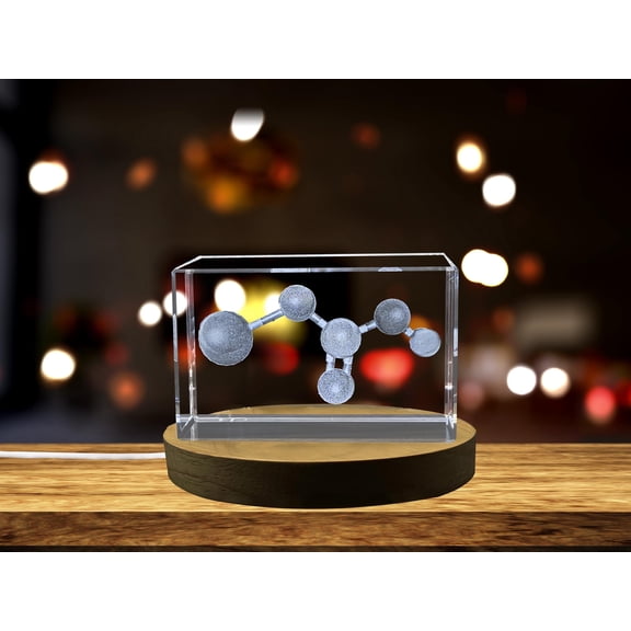 Chemical Harmony: 3D Engraved Crystal Sodium Bicarbonate Molecule