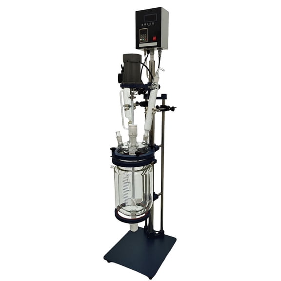 Chemical Lab Equipment Jacketed Glass Reactor Vessel for Chemistry Reaction 5L 220V