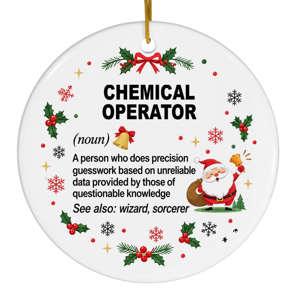 Chemical Operator Christmas Ornament, Precision Guesswork Funny Holiday ...