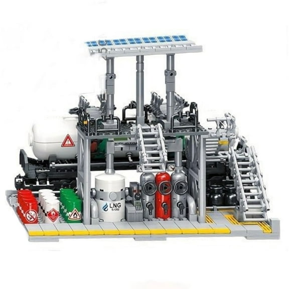 General Jim's Toys & Bricks Natural Gas Storage Station, City Modular Building Blocks 704 Pieces