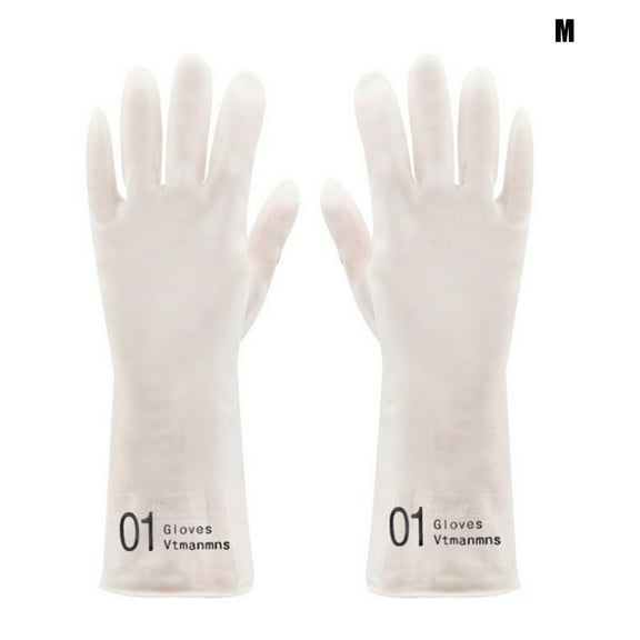 Chemical Resistant Nitrile Rubber Gloves - Flock Lined, Silicone-Free, FDA Compliant, 14-Inch Long, Size Large