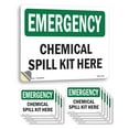 thumbnail image 1 of Chemical Spill Kit Here OSHA Emergency Vinyl Decal Label 14 Inch x 10 Inch - 10 Pack, 1 of 6