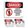 thumbnail image 1 of Chemical Storage Area Keep Out OSHA Danger Aluminum Sign 18 Inch x 12 Inch - 10 Pack, 1 of 8