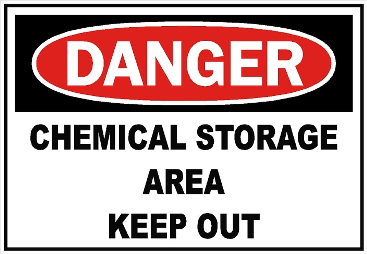 Chemical Storage Area Keep Out Sign Chemical/Hazardous Chemical Warning