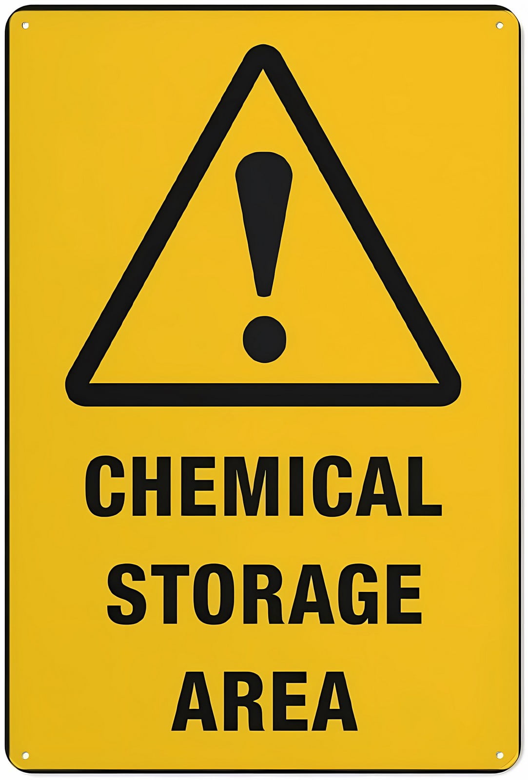 Chemical Storage Area Reflective Aluminum Warning Sign 12 x 8 Inches ...