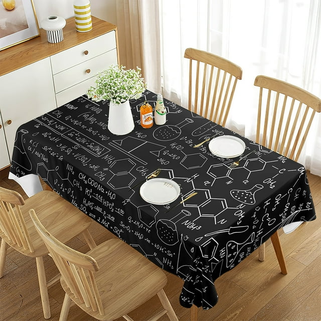 Chemical Theme Tablecloth Chemical Formula Science Table Cover