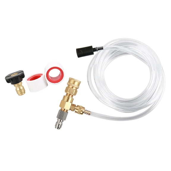 Chemically Injectors Kits for Pressure Washer Soap Dispenser 3/8In Connectors Soap Injectors with Hose & Soap Nozzle