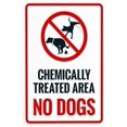 thumbnail image 1 of Chemically Treated Area No Dogs With Graphic Warning Sign, Keep Dog Off Grass Security Metal Signs for Busines Home Outdoor Indoor Street Wall Caution Decor 8 x 12 Inch, 1 of 4