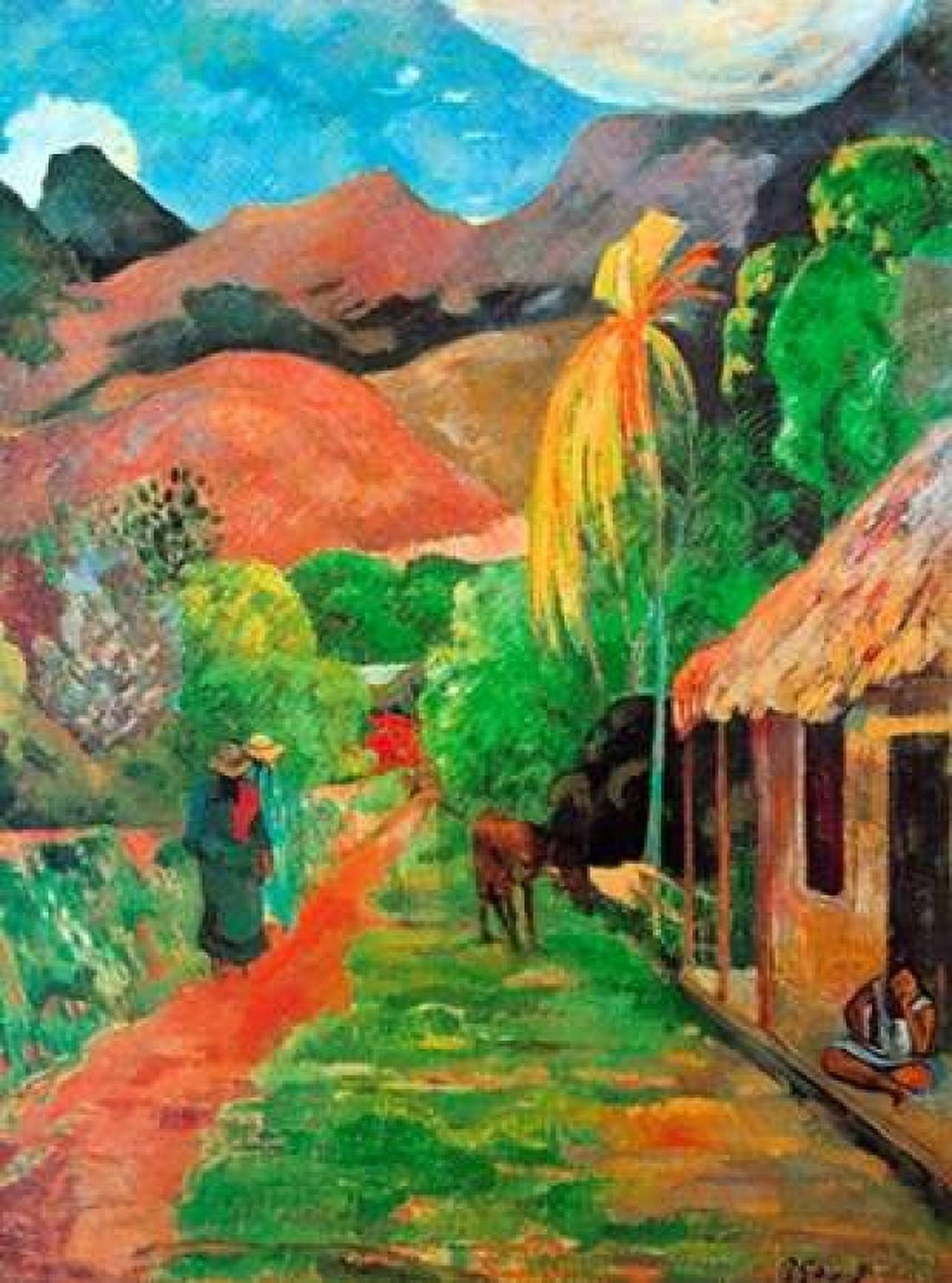 Chemin A Papeete Canvas Art - Paul Gauguin (18 x 24)