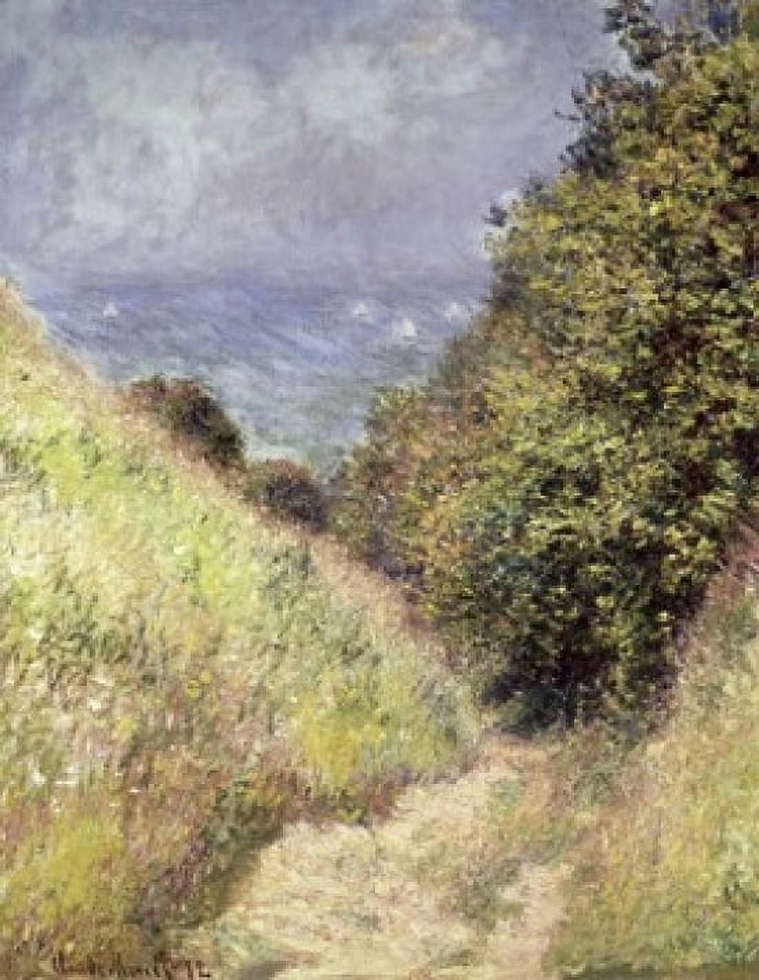 Chemin De La Cavee Pourville C 1882 Claude Monet (1840-1926French) Private Collection Canvas Art - Claude Monet (18 x 24)