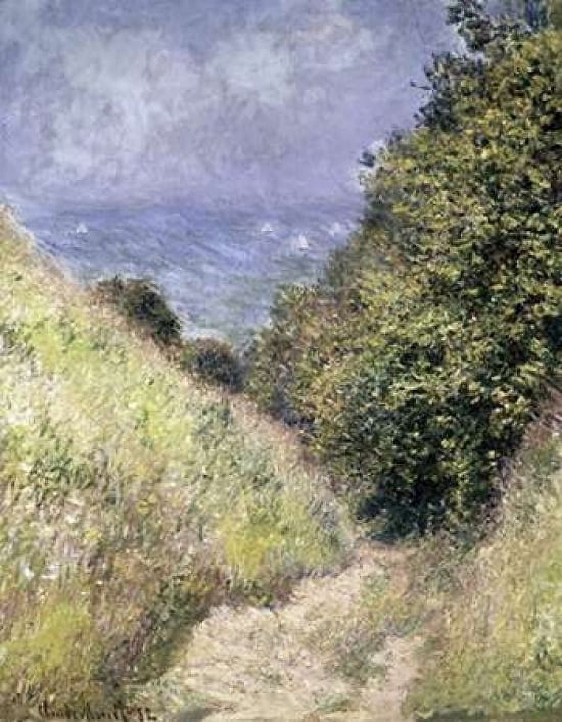 Chemin de la Cavee Pourville Canvas Art - Claude Monet (22 x 28)
