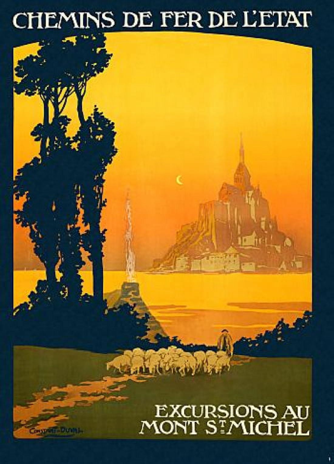 Chemins De Fer De LEtat Mont St Michel Travel Canvas Art - (36 x 54)