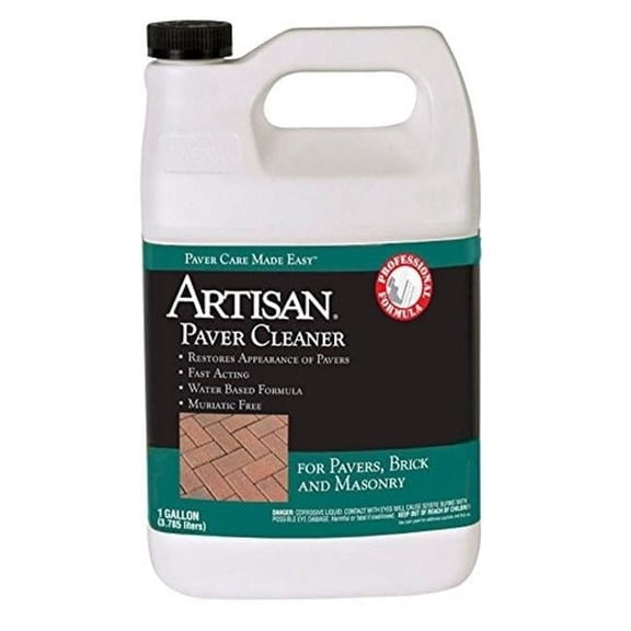 Artisan Paver Cleaner  Restores Pavers, Brick & Masonry  Fast-Acting, Water-Based, Muriatic Acid-Free  1 Gallon (3.785 L)