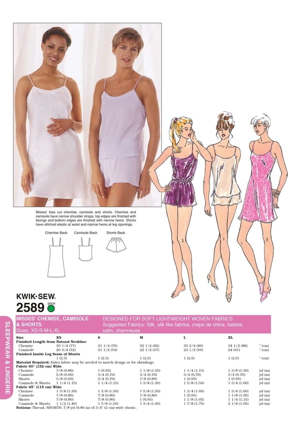 Chemise, Camisole & Shorts-XS-S-M-L-XL