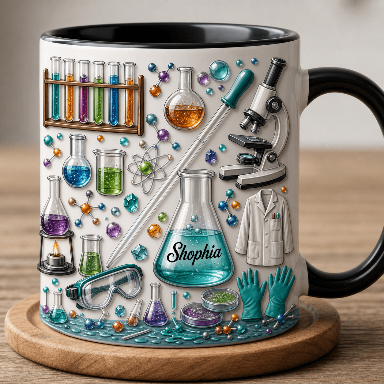 Chemist Mug 2D Printed 3D Effect Personalized Chemist Gift with Lab ...
